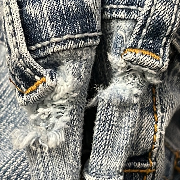 Vanilla star crystal rhinestone sequin Capri Crop denim hipster stretch jeans - Picture 9 of 9